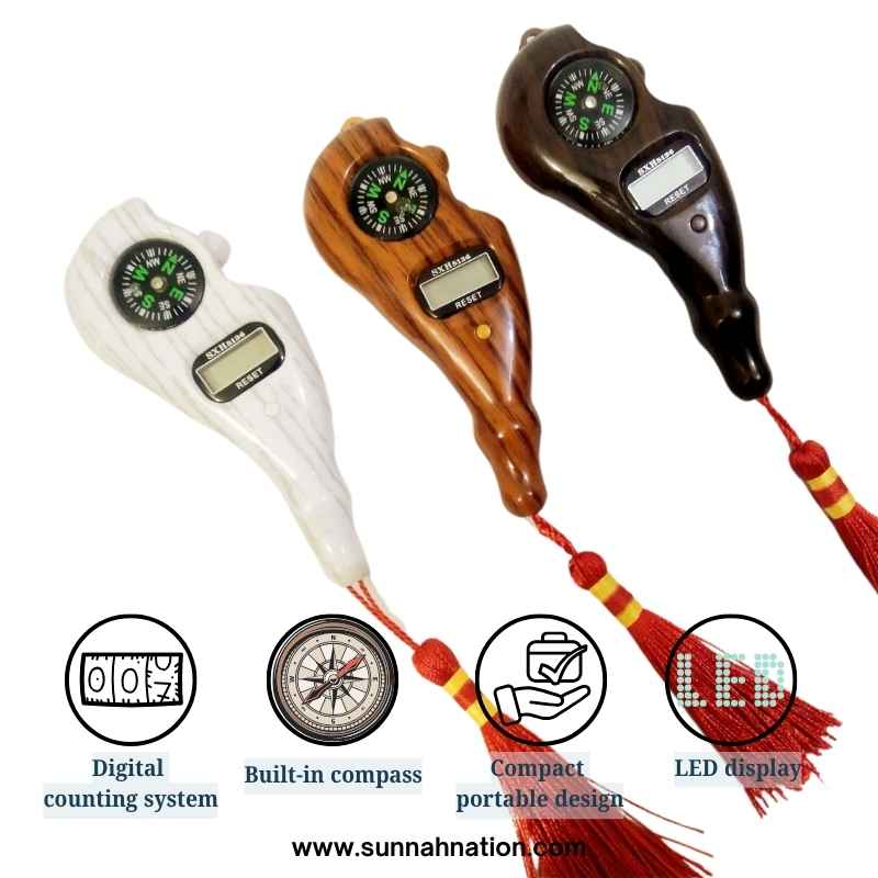 Digital Tasbih Counter with Compass