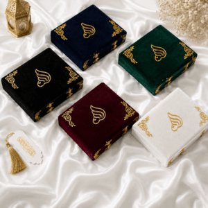 লাক্সারি ব্ল্যাক ভেলভেট কাঠের গিফট বক্স - 8.5" x 7" Size Velvet wooden Gift Box