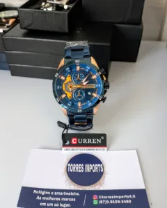CURREN 8402 Men's Watch—100% Original, Waterproof Metal Steel Design with Active Chronograph Features. Stylish Premium Look. Order Now!