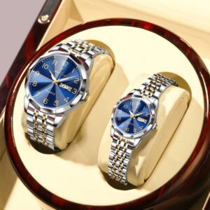 POEDAGAR 852 + 3078 Couple Watch Set —