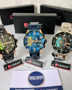 CURREN 8402 Men's Watch—100% Original, Waterproof Metal Steel Design with Active Chronograph Features. Stylish Premium Look. Order Now!