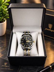 Poidagar 306 Butterfly Look ⌚ Poidagar 306 — পুরুষদের জন্য প্রিমিয়াম ডিজাইনের স্টাইলিশ কোয়ার্টজ ঘড়ি। 💎 ✅ ১০০% অরিজিনাল ✅ ১০০% ওয়াটারপ্রুফ ✅ স্টেইনলেস স্টিল বডি ✅ আকর্ষণীয় ডে-ডেট ডিসপ্লে ✅ জং ও মরিচা প্রতিরোধী ডিজাইন ✅ দৈনন্দিন ব্যবহার ও গিফটের জন্য উপযুক্ত। 🎁 স্টাইলিশ লুকে নিজেকে করে তুলুন আরও আকর্ষণীয়!